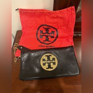 Tory Burch clutch with attachable shoulder strap